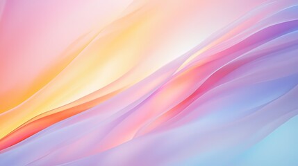 Soft Pastel Waves of Color in a Dreamy Abstract Background
