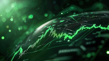Dynamic Financial Graphs Illustrating Market Trends and Growth Potential