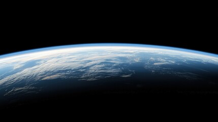 Fototapeta premium Stunning View of Earth from Space Capturing Blue Planet's Curvature