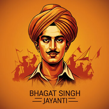 A tribute to Bhagat Singh on his Jayanti, commemorating his life, bravery, and his role in India's struggle for freedom