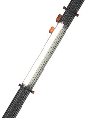 A daylight lamp on metal on a metal perforated box is isolated.