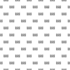 High Dynamic Range Imaging HDR icon pattern seamless isolated on white background