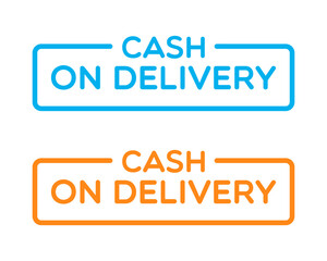 Vector Simple Cash on Delivery Labels