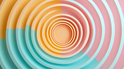 Naklejka premium Colorful Radial Gradient with Soft Rainbow Background