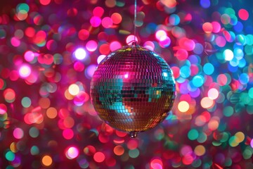 Obraz premium party lights disco ball party lights party lights disco ball