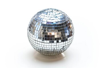 Disco Ball  Shining Disco Ball dance music event equipment isolated on white