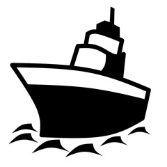 illustration of a ship icon vector 