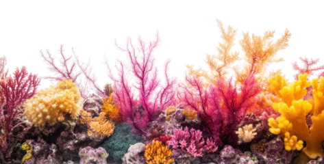 coral reef isolated on transparent background