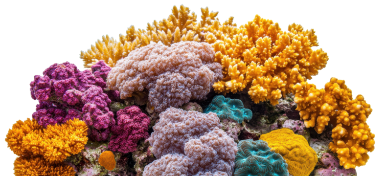 coral reef isolated on transparent background