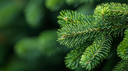 Fototapeta premium Closeup of Fir Tree Branches.