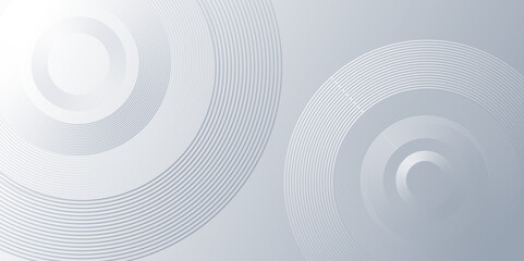 Blue and White background with gradient circles. abstract digital future technology concept background. Modern shiny blue circle lines pattern. Futuristic banner, brochure, Wallpaper template vector.