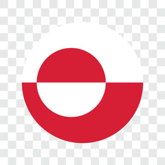 Round circle flag of Greenland design. Vector illustration © AdityasStd