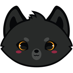 Cute Black Wolf