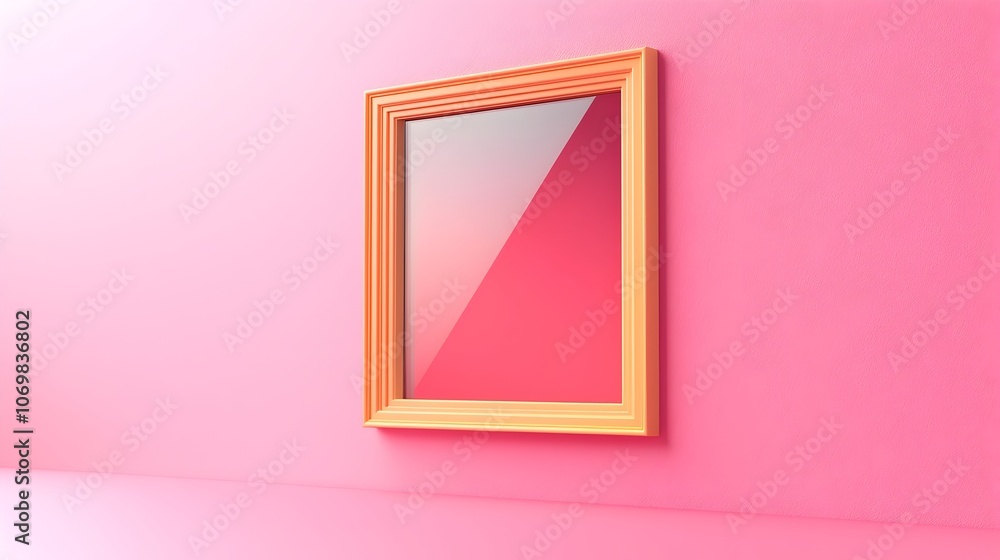 Poster sleek and modern picture frame with a light muted color background perfect for showcasing and presen