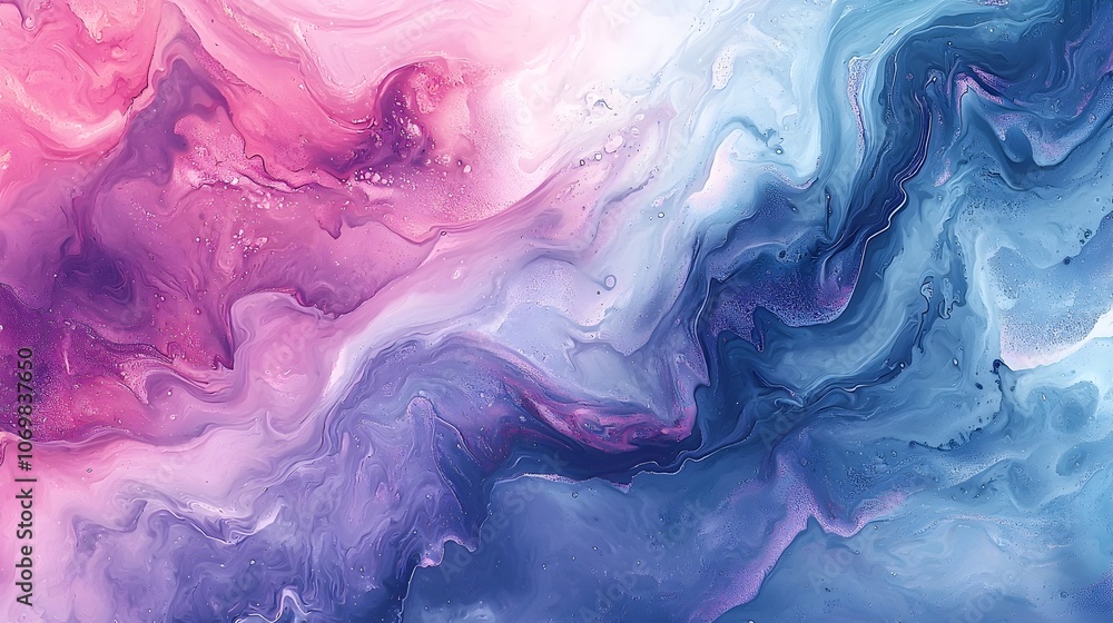 Poster smooth and calming abstract background with a gentle blend of soothing blue purple and pink hues sui