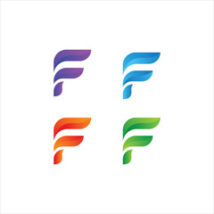 F Letter logo design template
