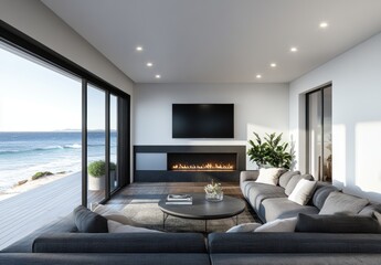 Modern Living Room Sea View.