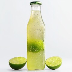 Lime Soda in a Glass Bottle