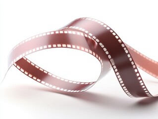 Film Reel Swirl: A captivating image of a film reel elegantly swirling, creating a dynamic and artistic composition.  Evokes nostalgia and the magic of cinema.