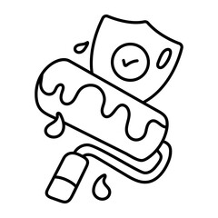 Insurance icon in drawing style 

