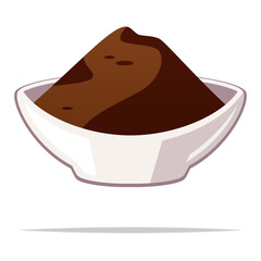 Ground coffee in a bowl vector isolated illustration