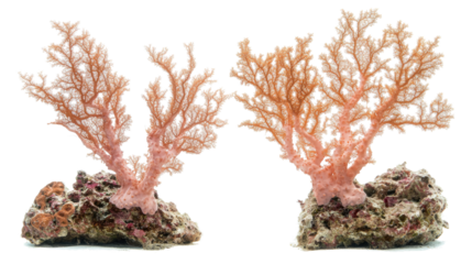 Beautiful Collection of Sea Corals on a Transparent Background Generative AI