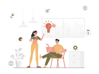 Finding solutions and brainstorming ideas, exploring strategies to achieve goals and make informed decisions, with people navigating challenges and using creative thinking