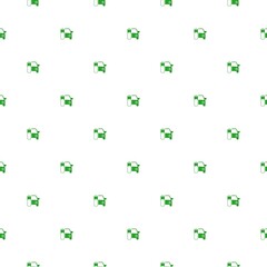 Electric car battery icon pattern seamless isolated on white background