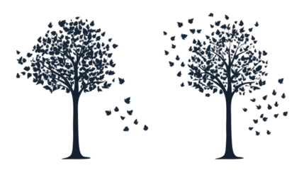 Leafy Tree Shadows Creating Artful Silhouettes Generative AI