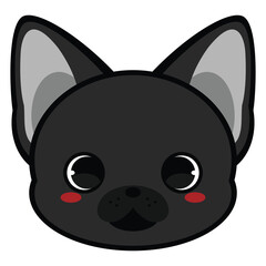 Cute French Bulldog with black fur