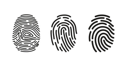 fingerprint scanning icon sign. vector illustration 