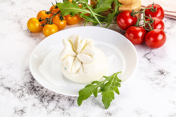 Creamy Italian traditional Burrata cheese