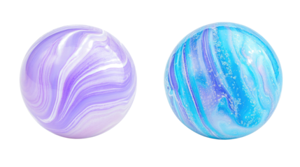 Colorful Soap Bubbles on Transparent Background Generative AI