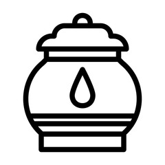 Ancient Turkish jar Line Icon