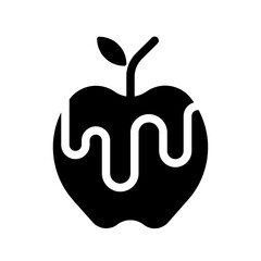 Apple with Honey Solid Icon