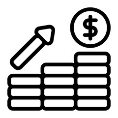 Bar Chart Count Line Icon