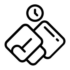 Boxing Deadline Line Icon