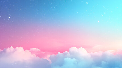 A beautiful pastel sky with soft clouds at twilight during a serene sunset