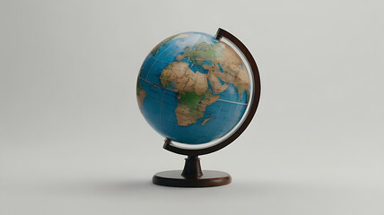 Minimalistic icon of a globe symbol representing Earth and global awareness on white background.