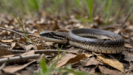 Obraz premium The Art of Silence: The Louisiana Pine Snake in Pursuit