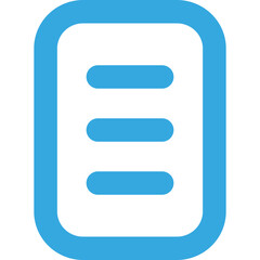 A Blue Outline of a Document Icon Representing Digital Files and Organization in a Modern Workspace