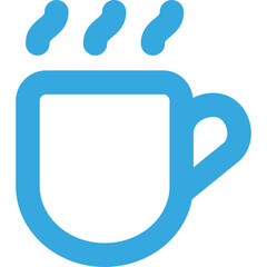 A Steaming Cup of Coffee With Three Wavy Lines Indicating Warmth, Perfect for a Cozy Morning Routine at Home