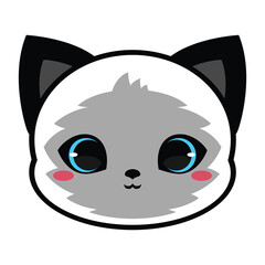 Cute Simese Cat with Blue Eyes