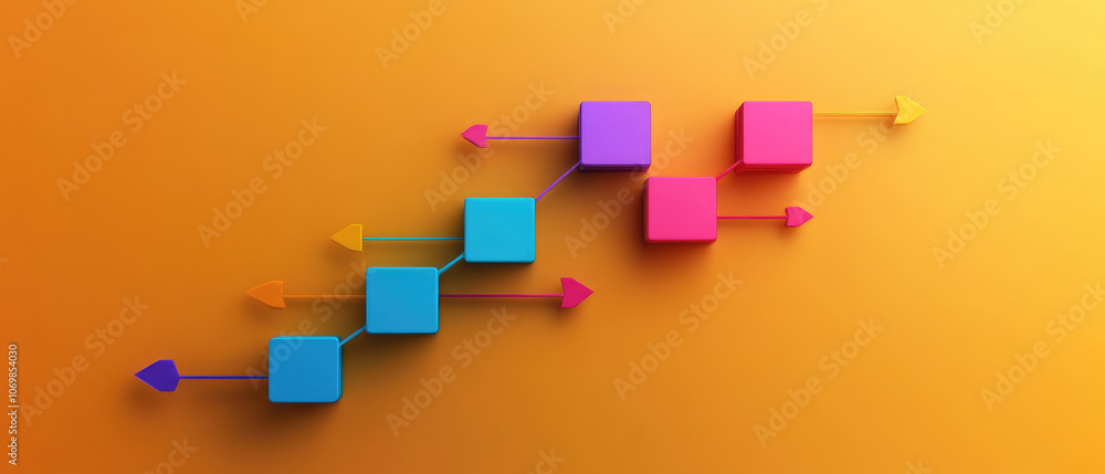 Poster minimalist data flow design, sleek arrows illustrate seamless movement of information, emphasizing c
