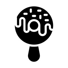 Doughnut on a Stick Solid Icon