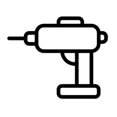 Drill with Wood Line Icon