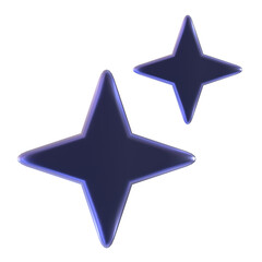 glass abstract 3d icon illustration 