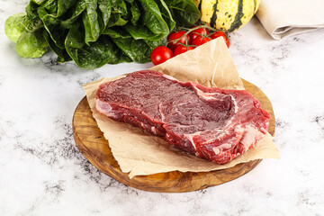 Raw rib eye beef premium steak