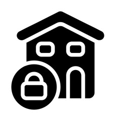 Fixed-Rate Mortgage Solid Icon