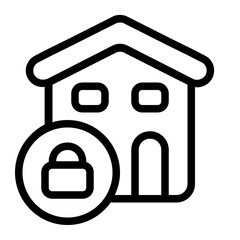 Fixed-Rate Mortgage Line Icon